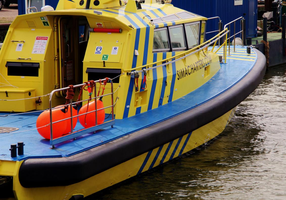 Fender system for windfarm support vessel Sima Charters - SC Lynx.