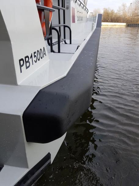 Tailor made fenders for fast rescue vessel PB1500A by  Palfinger Boats